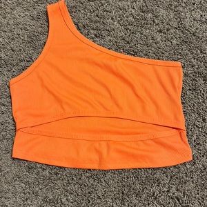 Shein one shoulder crop top